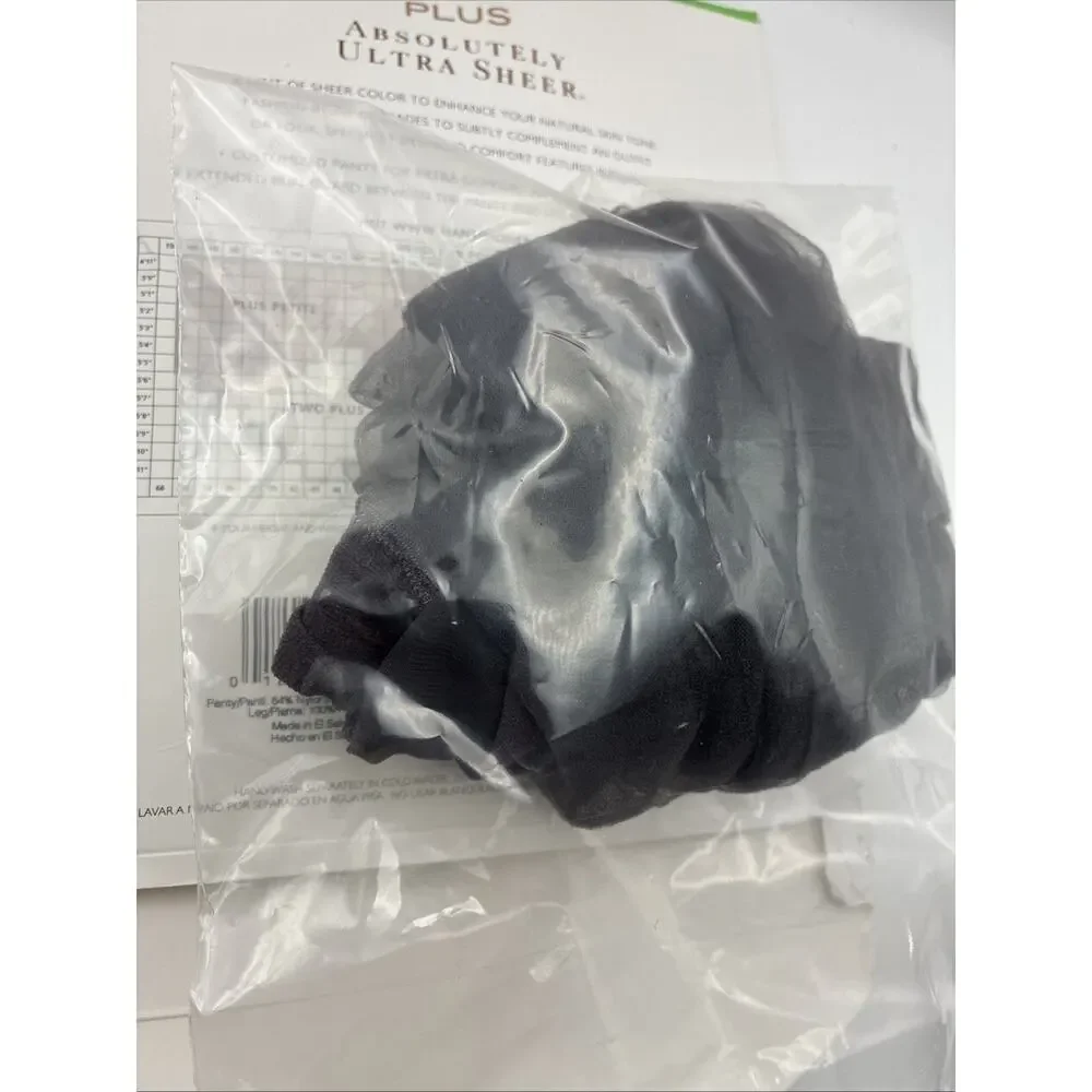 Hanes Plus Absolutely Ultra Sheer 00P30 ONE PLUS Barely Black Control Top Panty